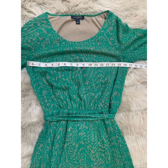 Banana Republic green and beige patterned dress Size 2 - Picture 6 of 8